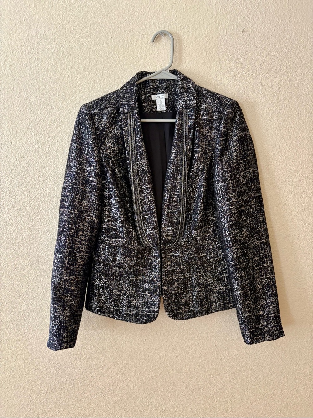 Vintage Cache Metallic Chain Link Evening Jacket